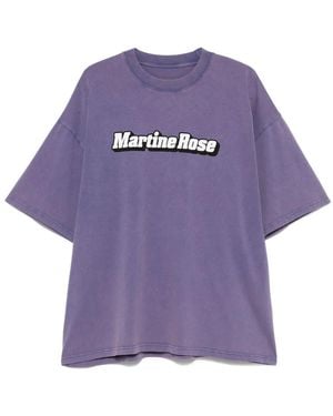 Martine Rose Logo-Print T-Shirt - Purple