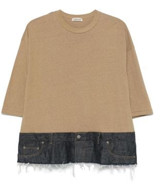 Undercover Panelled T-Shirt - Natural