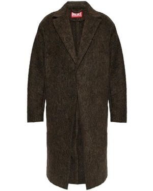 DIESEL Cappotto W-Hull Spazzolato - Nero