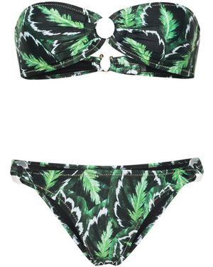Reina Olga Bikini Con Stampa Band Camp - Verde
