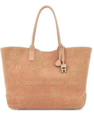 Hogan Medium Address Shopper - Naturel