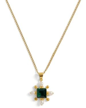 freya rose Cross-Charm Necklace - Metallic