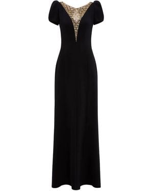 Jenny Packham Abito Lungo Con Decorazione - Nero