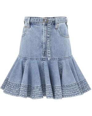 Zimmermann Indra Denim Mini Skirt - Blue