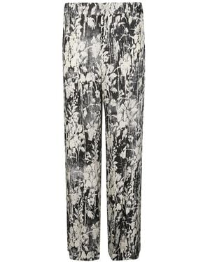 PT Torino Floral-Print Wide-Leg Pants - White