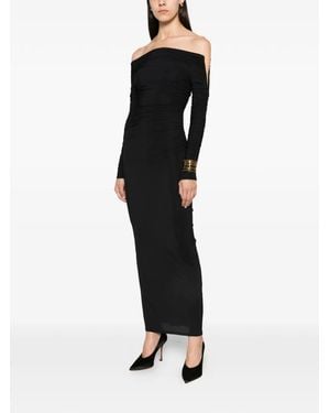 Amazuìn Janis Off-Shoulder Ruched Maxi Dress - Black