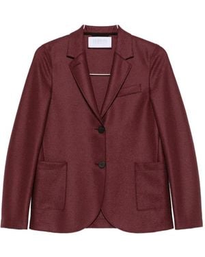 Harris Wharf London Single-Breasted Notched-Lapels Blazer - Red