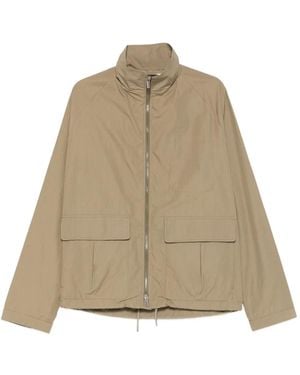 Amaranto Veste Zippé À Patch Logo - Natural