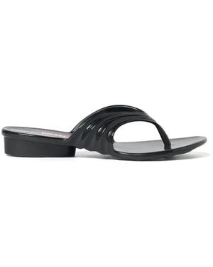 Melissa X Diesel Quantum Ribbed Sandals - Black