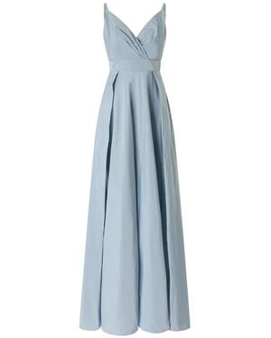 Pinko Wrap-Style Side-Slit Maxi Dress - Blue