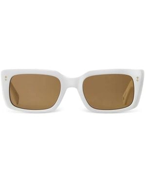 Garrett Leight Gl 3030 Sun Square-Frame Sunglasses - White