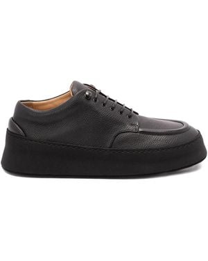 Marsèll Derby Schoenen Met Plateauzool Van Bewerkt Leer - Zwart
