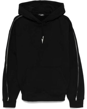 Mugler Zip-Details Hoodie - Black