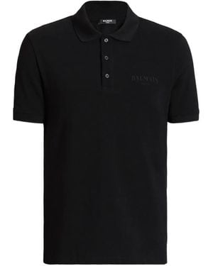 Balmain Polo Vintage Bordado - Negro