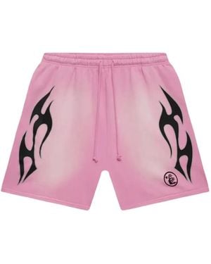 HELLSTAR The Flame Track Shorts - Pink
