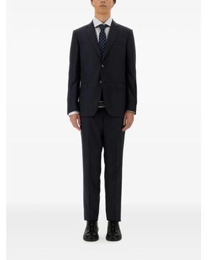 ZEGNA Button Wool Suit - Blue