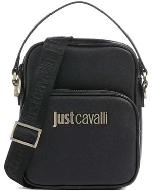 Just Cavalli Zip-Fastening Messenger Bag - Black