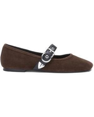 3.1 Phillip Lim Buckle-Strap Ballet Flats - White