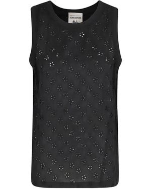 Semicouture Broderie anglaise top - Schwarz