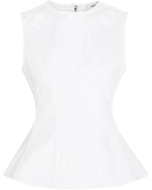 Agolde Top Corbin Sin Mangas - Blanco