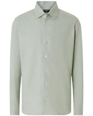 ZEGNA Light- Cashco Shirt - Grey