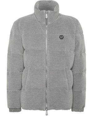Philipp Plein Quilted Puffer Jacket - Grey