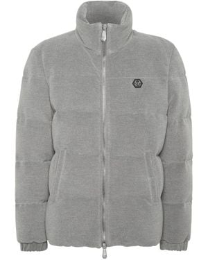 Philipp Plein Gesteppte Jacke - Grau