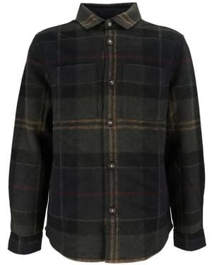 Barbour Woodlane Brushed Check Overshirt - Black