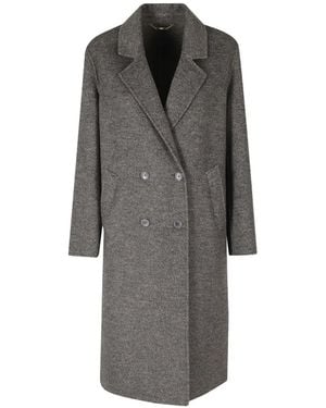 Seventy Double-Breasted Notched-Lapels Coat - Grey