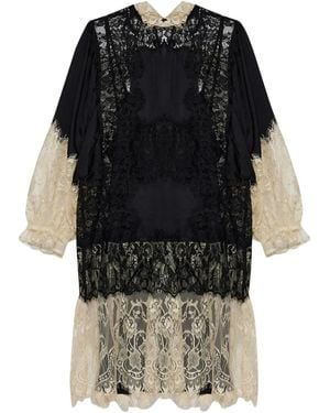 Munthe Embroidered-Lace Dress - Black