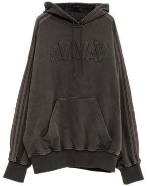 adidas X Avavav Logo-Embossed Side-Stripe Hoodie - Black