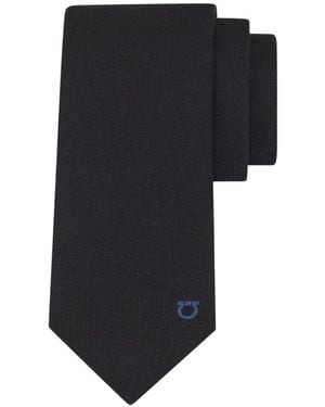 Ferragamo Krawatte Mit Gancini-Jacquardmuster - Schwarz