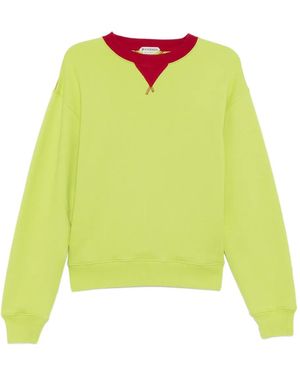 JW Anderson Contrast-Collar Sweatshirt - Green