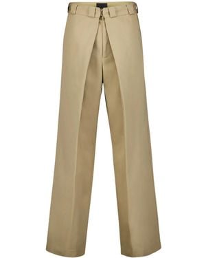Givenchy Pleated Wide-Leg Trousers - Natural