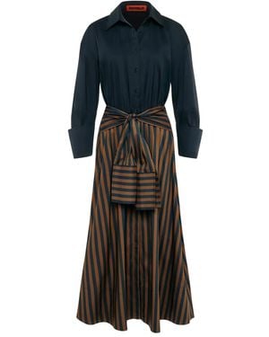 Simon Miller Inna Striped Poplin Maxi Dress - Blue