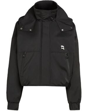 KARL LAGERFELD Ikon Hooded Jacket - Black