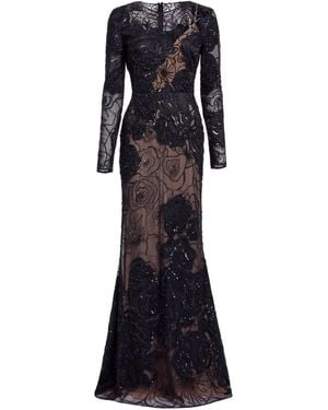 Elie Saab Bead-embellished maxi dress - Azul