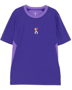 On Shoes T-Shirt À Empiècements Nervurés - Purple