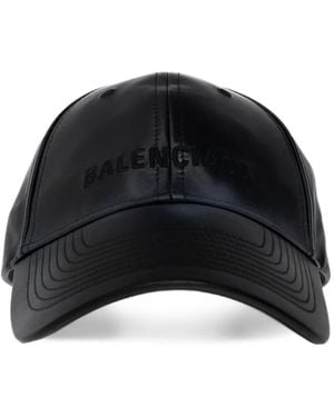 Balenciaga Leather Cap - Black