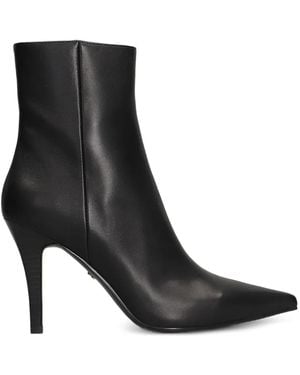 Lola Cruz Pointed-Toe Stiletto-Heel Ankle Boots - Black