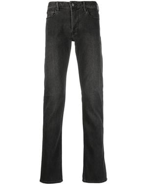 Emporio Armani Mid-Rise Skinny Jeans - Black