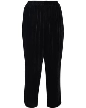 Biyan Fin Velvet Trousers - Black