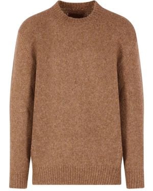 Monitaly Jersey Con Cuello Redondo - Marrón