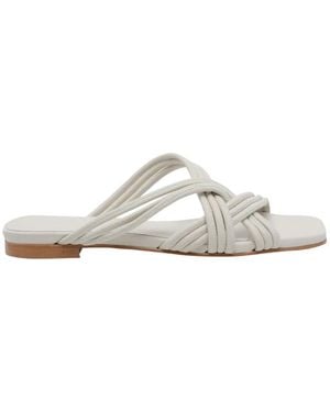 Ángel Alarcón Strap Square-Toe Sandals - White