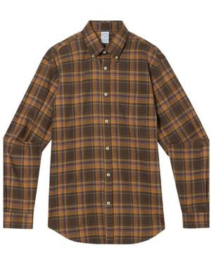 Brooks Brothers Check-Pattern Button-Down Shirt - Brown