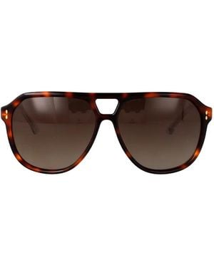 Isabel Marant Tortoiseshell Oval-Frame Sunglasses - Brown