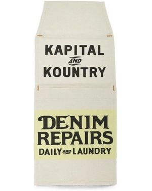 Kapital Canvas Pulp Phone Holder - White