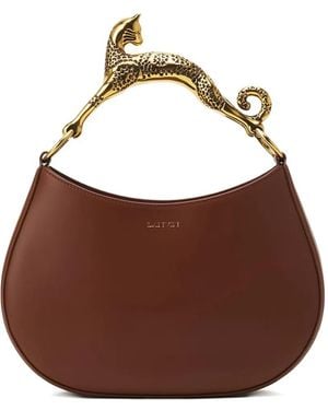 Lanvin Cat Leather Bag - Brown
