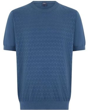 Fedeli Camiseta De Punto A Rombos - Azul