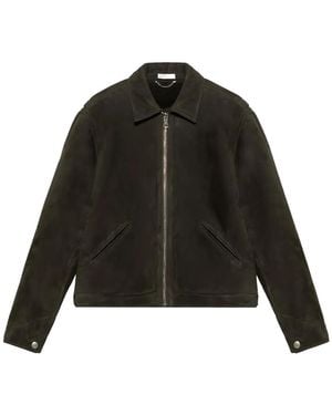 1989 STUDIO Zip-Up Leather Jacket - Black